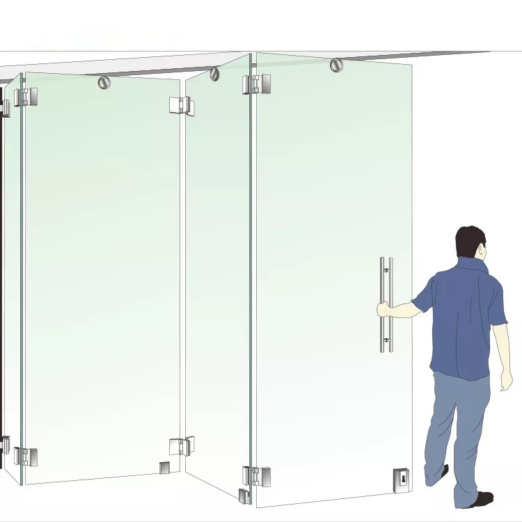 Pintu Kaca Lipat Tanpa Bingkai Interior, Pintu Bifold Geser Ruang Matahari Balkon