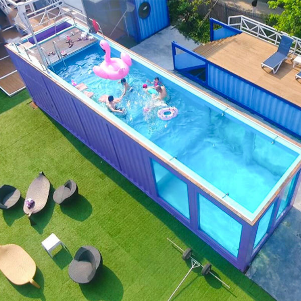 Harga Pabrik Tesia Prefabrikasi Disesuaikan Warna Kolam Renang Kontainer Pengiriman Baja 20ft 40ft