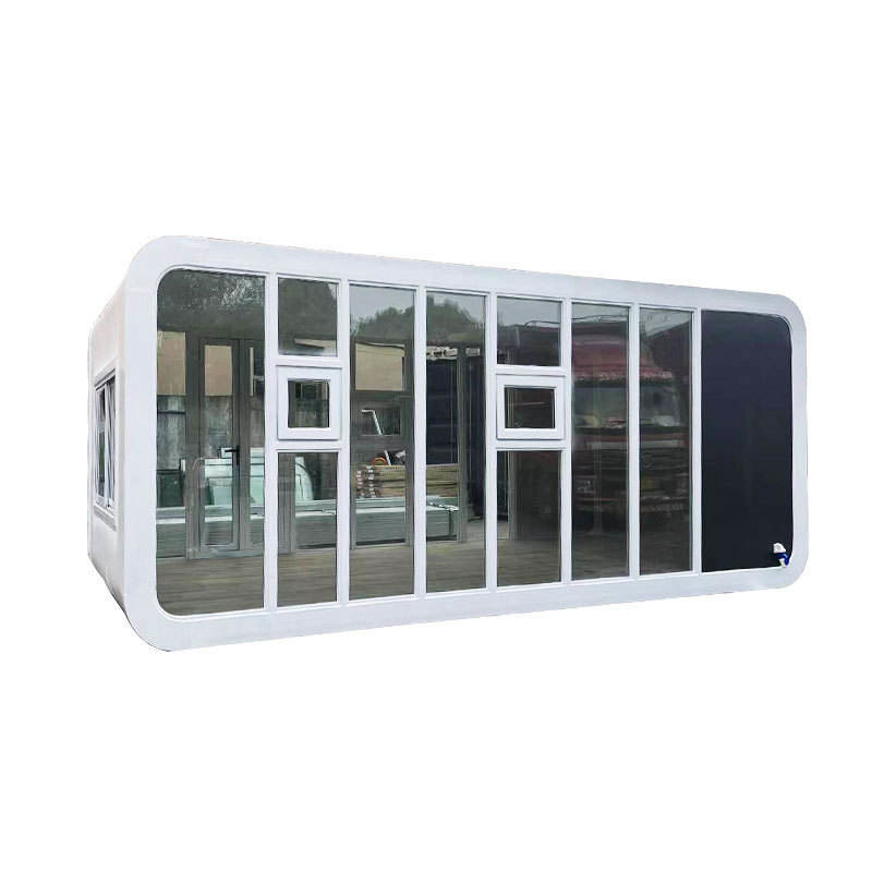 Luxury White Space Capsule Steel Prefab Home Apple Cabin Container Rumah untuk berkemah