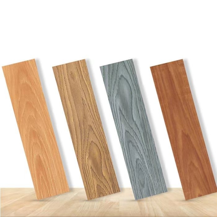 1.5mm Sampai 5.0mm Tebal Butir Kayu Mewah Vinyl Tile LVT SPC PVC Vinyl Flooring