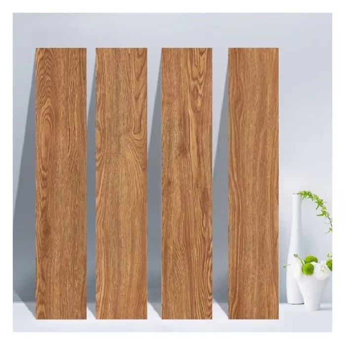 Slip Bukti Kupas Dan Tongkat Papan Kayu Ubin Lantai Vinyl Perekat Diri 6x36 ''