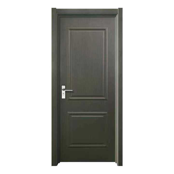 Pintu Depan Lapis Baja Interior Hitam ISO9001 CE MDF Untuk Rumah