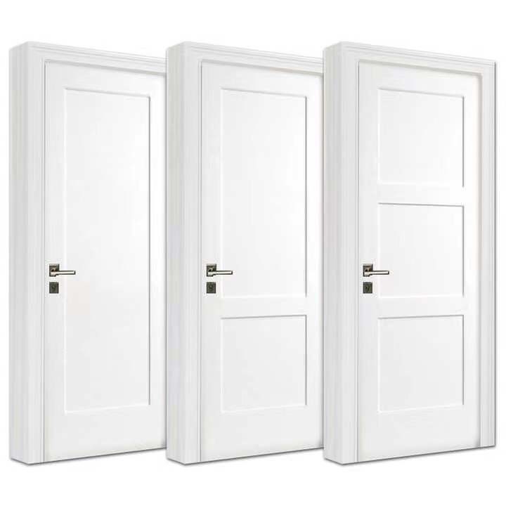Rumah Hotel Apartemen 3 Panel Pintu Kayu Solid Pintu Depan Gaya Amerika MDF