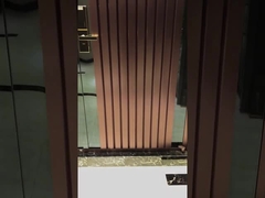 Baru Modern Logam Datar Eksterior Keamanan Baja Pintu Kayu Pintu Turki