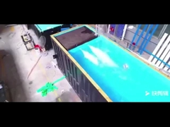 Kolam Renang Kontainer Portabel Modern Prefab Mewah Dengan Dinding Kaca Kekuatan Tinggi